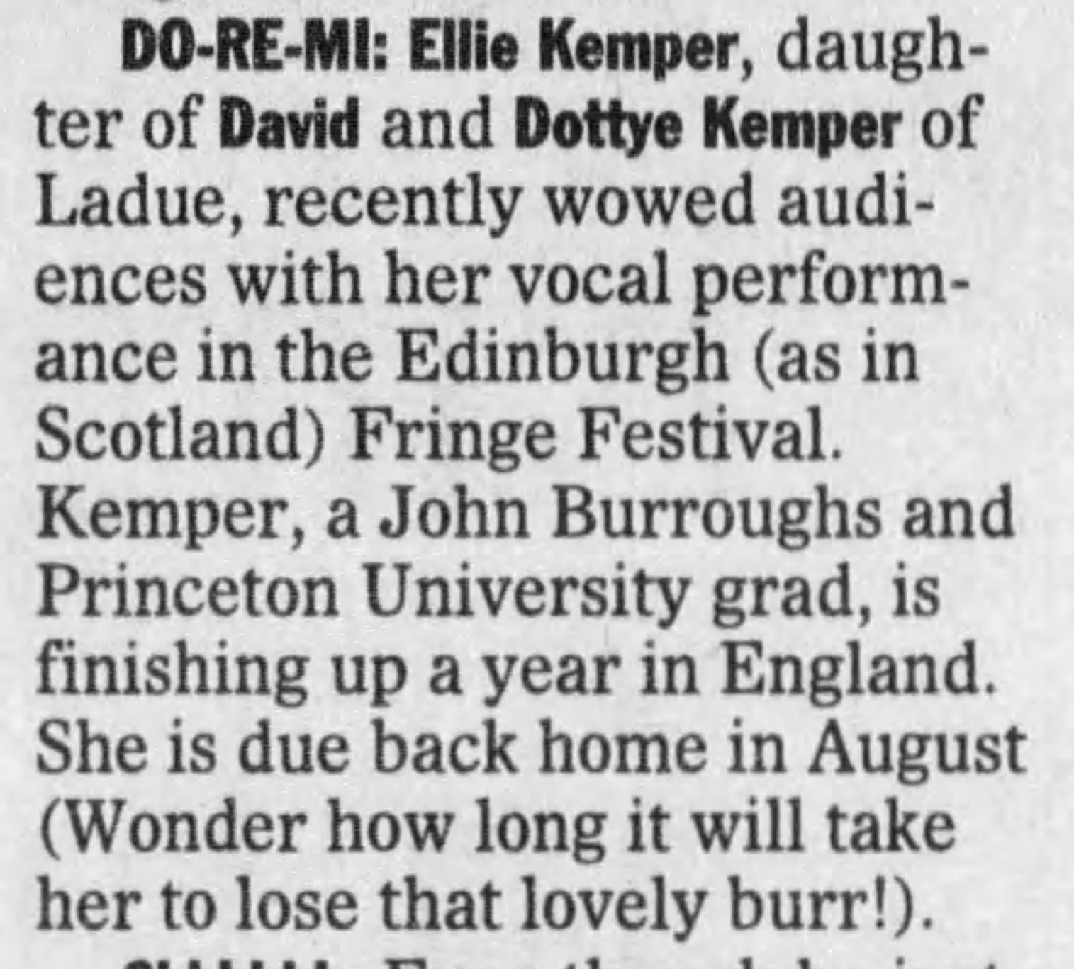 Aug. 5, 2003: The schmooze